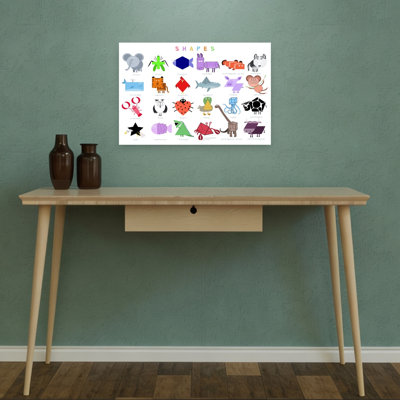 «Geometric Animal Fun», art mural contemporain géométrique coloré