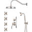 Robinet de douche simple en nickel brossé avec jets de corps en caoutchouc souple pour salle de bain