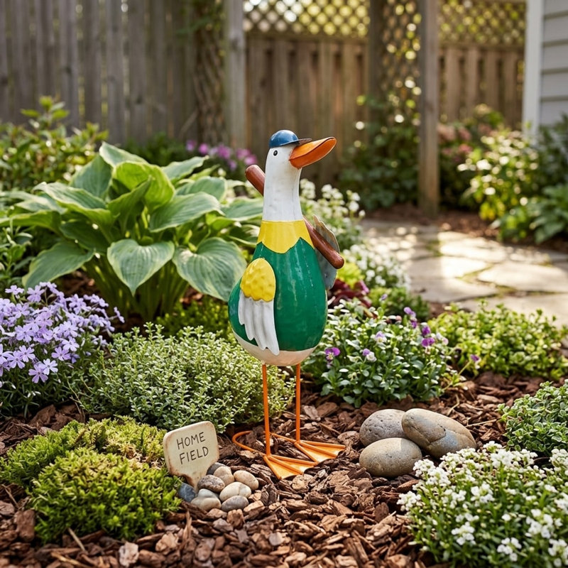 Tin Garden Statue, Green