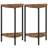 2-tier  End Tables Half Round Side Tables Half Moon Table with Open Shelves