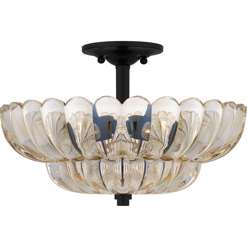 Libbie 4-Light Mottled Cocoa Semi-Flush Mount