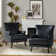 Awad Vegan Leather Wingback Armchair
