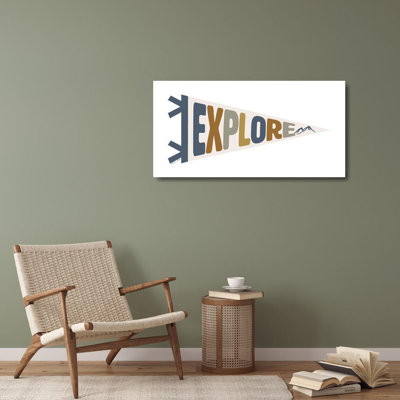 Art sur toile tendue avec châssis Lark Manor ™, Susan: Explore Pennant