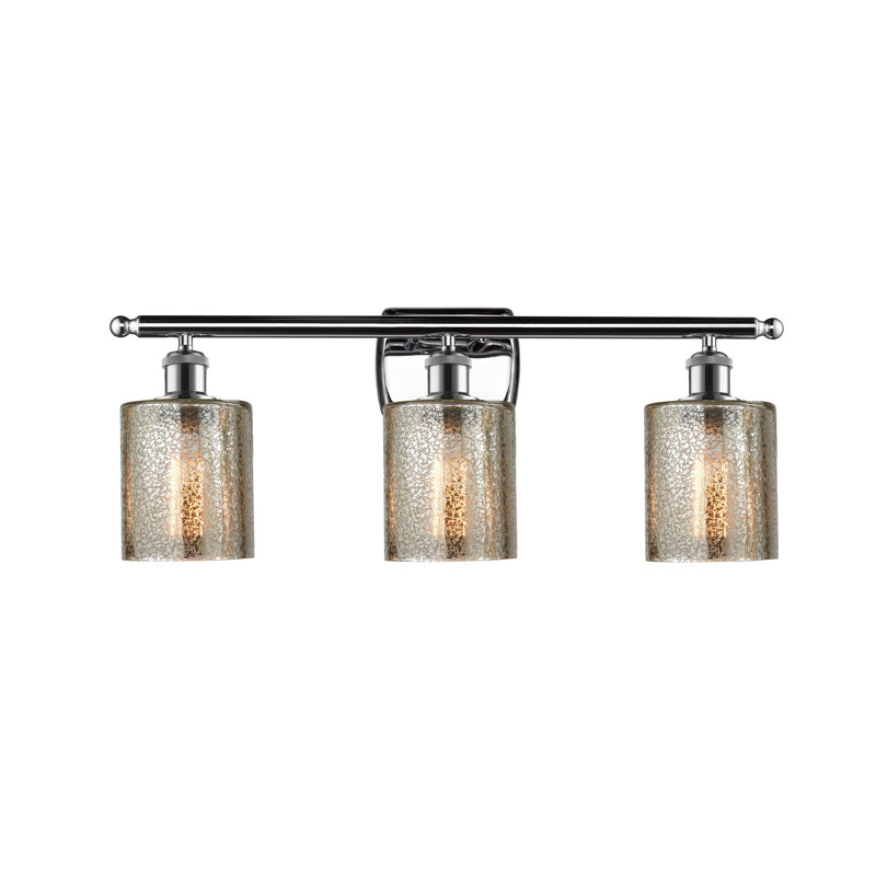 Éclairage de salle de bain à intensité variable à 3 lumières Leilani, Ampoule DEL 6 watts Vinage, Mercure, Chrome poli