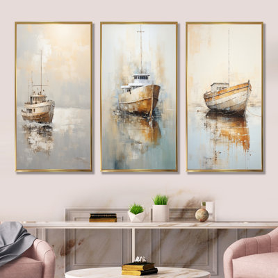 Minimalism Fishing Boat Horizon