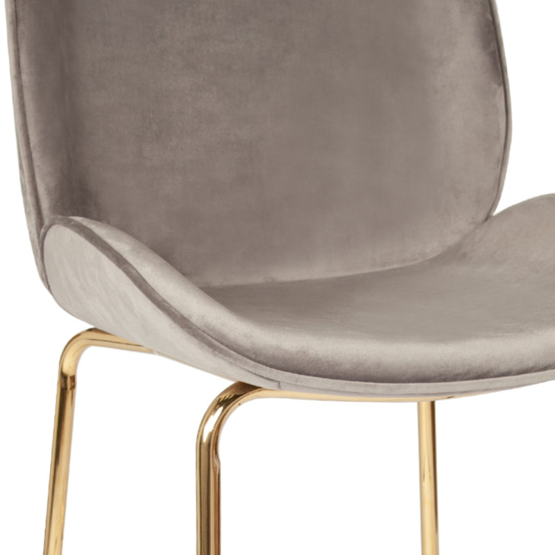 Wintershoven Upholstered Counter Stool with Metal Frame, Grey