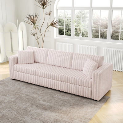 Porshea Upholstered 3-Seater Sectional Sofa with Pillows