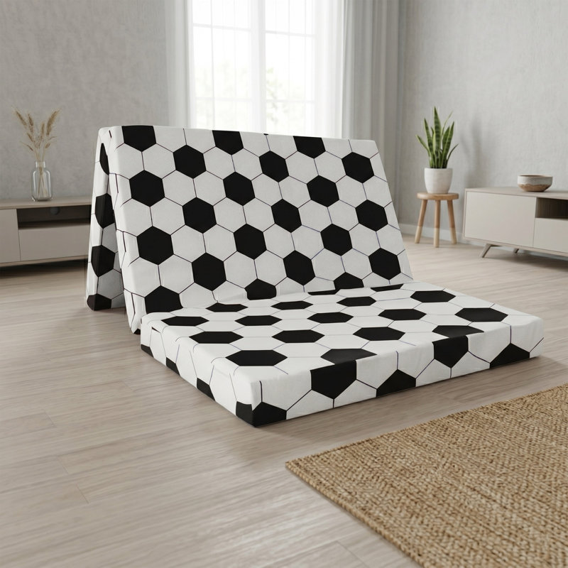 Dull UK Small Double - DE 120 X 190 Cm Symple Stuff Foam Mattress, Black/White