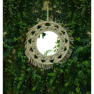 Jute Flat Wall Mirror