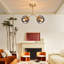 2-Light E27 Gold Glass Semi Flush Mount