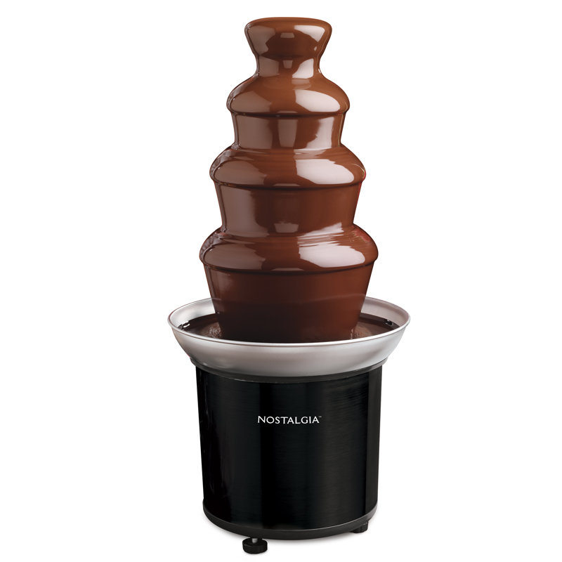 Nostalgia 4-Tier 2-lb. Black Fondue Fountain