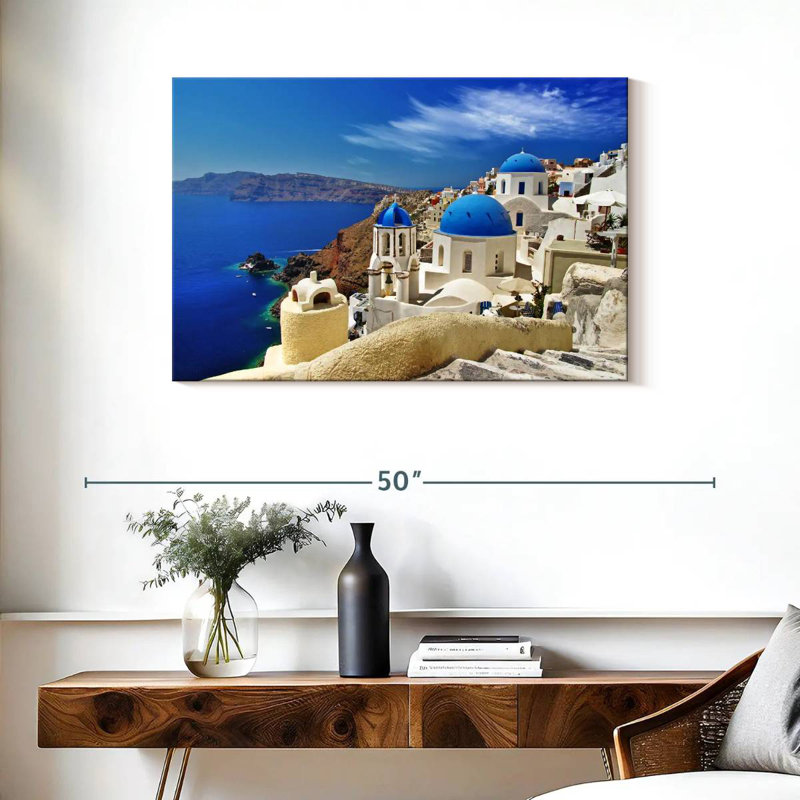 Ravi Santorini Cliffside Caldera, 24" H x 36" W