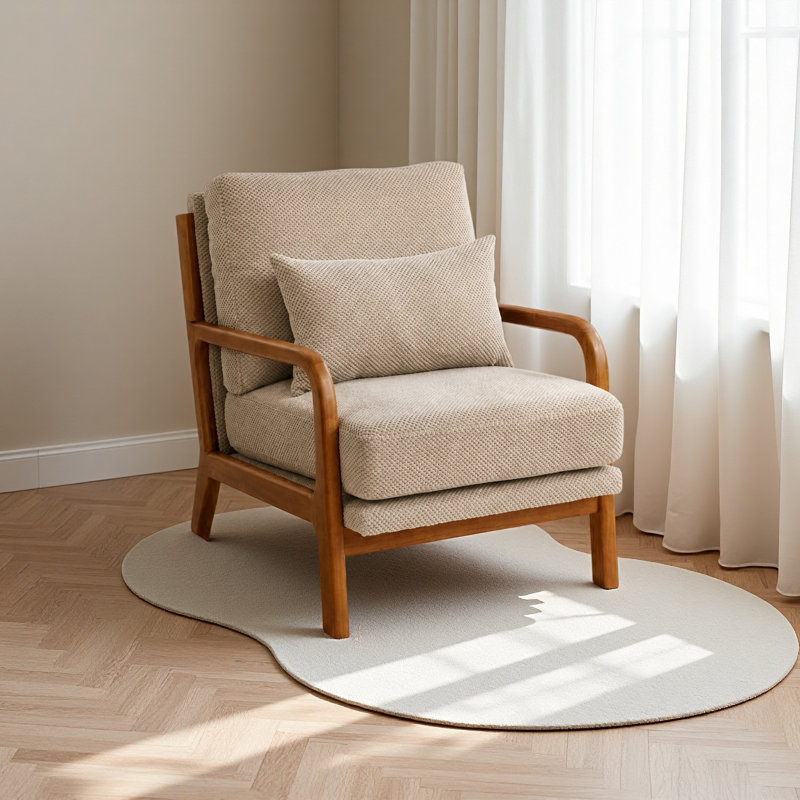 Chaise longue en bois durable et fonctionnelle, Camel