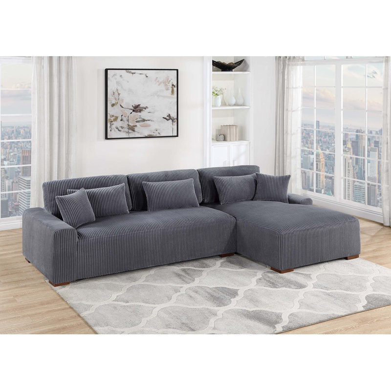 2-Piece Sectional Set XL, Gray