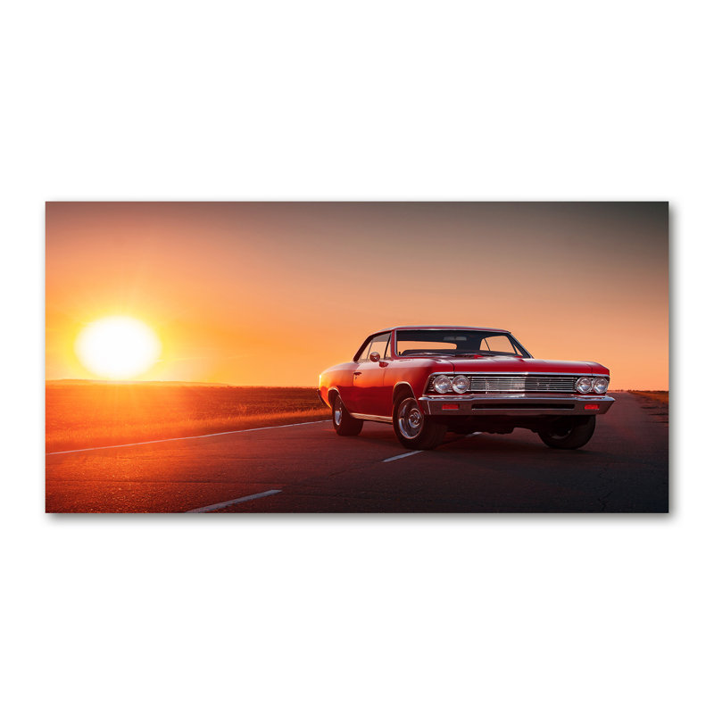 Red Car - No Frame Print on Canvas