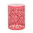 Demi Outdoor Side End Table Set Of 2, Floral Cut Design Coral Red Iron-121489531