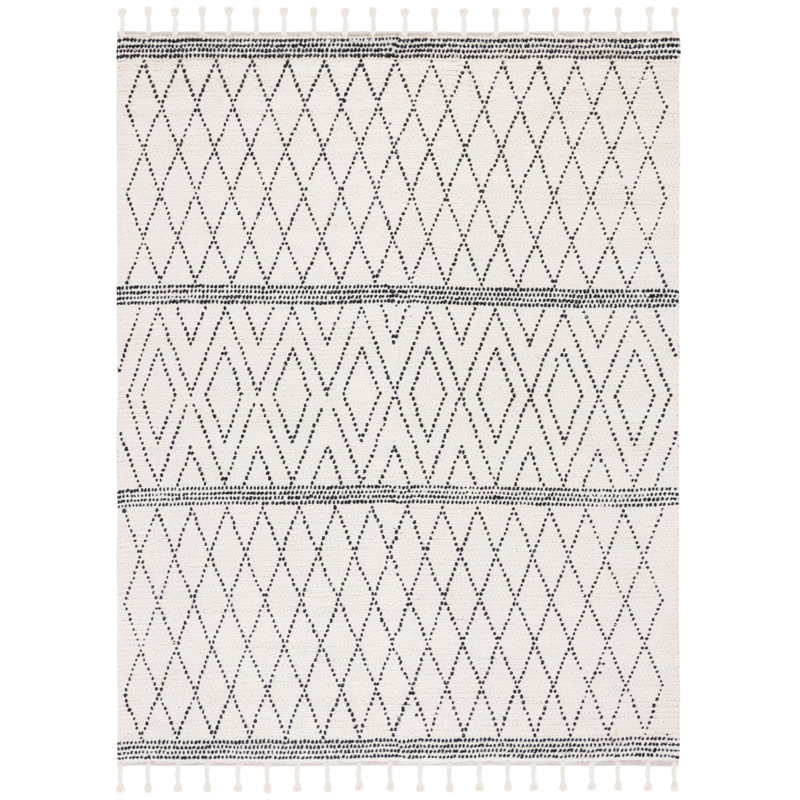 Seifert Hand Woven Wool Geometric Rug, Rectangle 8' x 10'