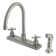 Kingston Brass Two-Handle 4-Hole 8" Centerset Kitchen Faucet with Side Sprayer