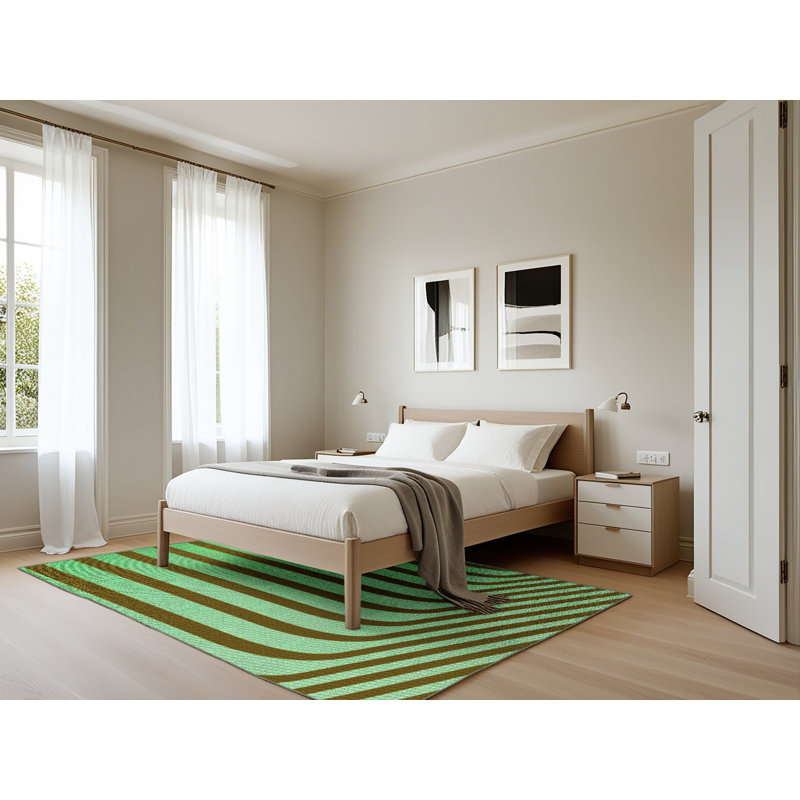 Striped Indoor Rug, Rectangle 5' x 7'