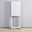 Bathroom Wooden Storage Cabinet Over-The-Toilet Space Saver With A Adjustable Shelf 23.62X7.72X67.32 Inch