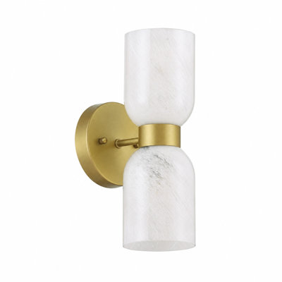 2-Light Dimmable Armed Sconce