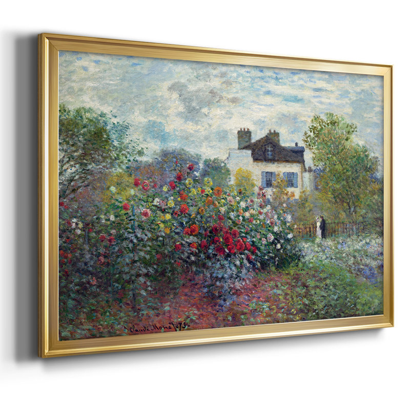 Le jardin de l'artiste à Argenteuil, reproduction d'art sur toile, H 14 po x l 20 po x P 1,5 po, Or