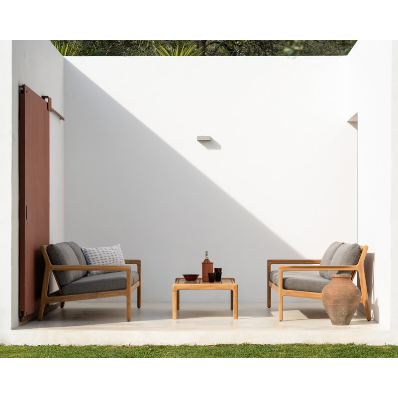 Jack Outdoor Teak Coffee Table, 25.6" x 47.2" x 13.8"