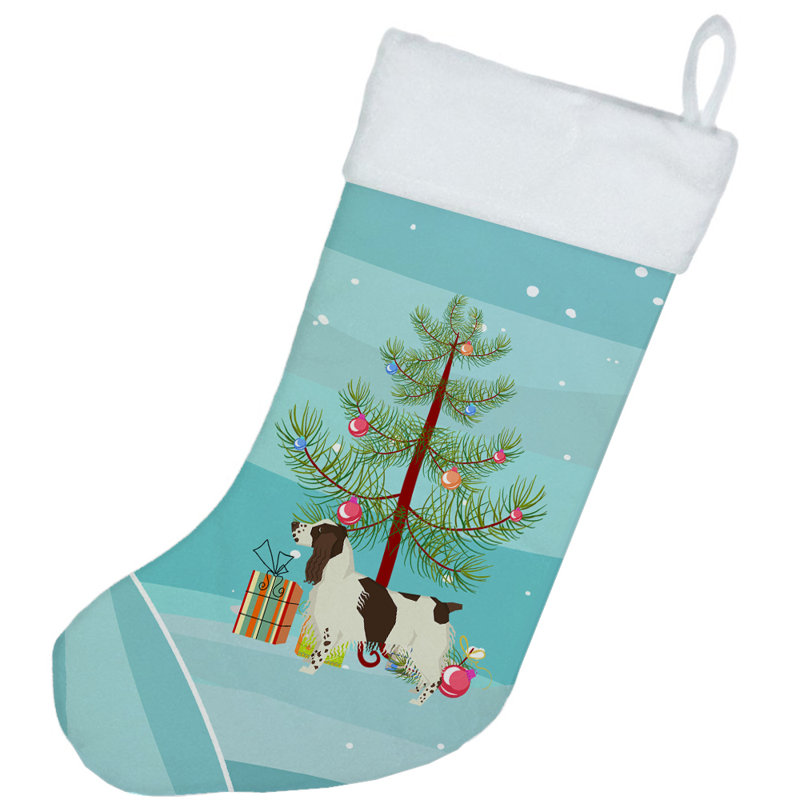 Chaussette de noël joyeux de noël, Épagneul Springer anglais