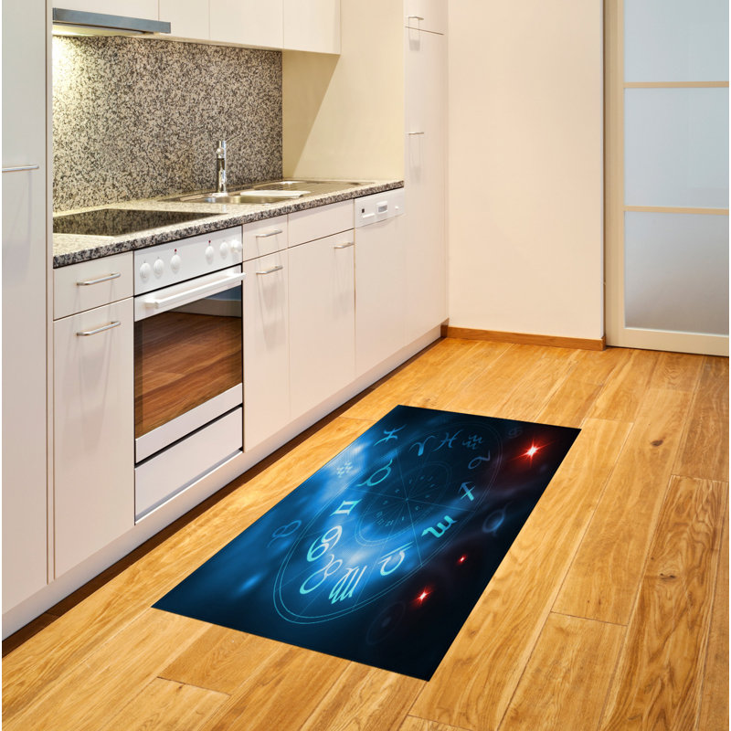 Astrology High Density Long Fiber Poly Threads Decorative Area Rug Carpet, Rectangle 2'7" x 5'