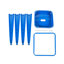 Tabourets de bar en métal sans dossier, ensemble de 4, bleus, hauteur comptoir 61 cm, haute qualité, démontables, faciles à nettoyer, non empilables, pour table à manger
