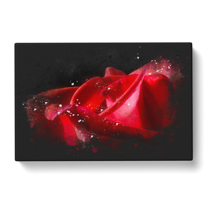 Red Rose Flower Vol.1 - Wrapped Canvas, 60cm H x 91cm W x 3cm D