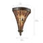 Applique murale d'intérieur Lenka 1 lumière Terrene Bronze avec abat-jour en verre Piastra