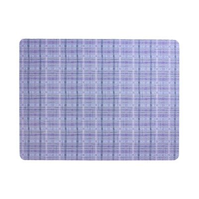 Frieling Plaid Rectangular Placemat, Blue, 16.5" X 12.5", Set Of 6