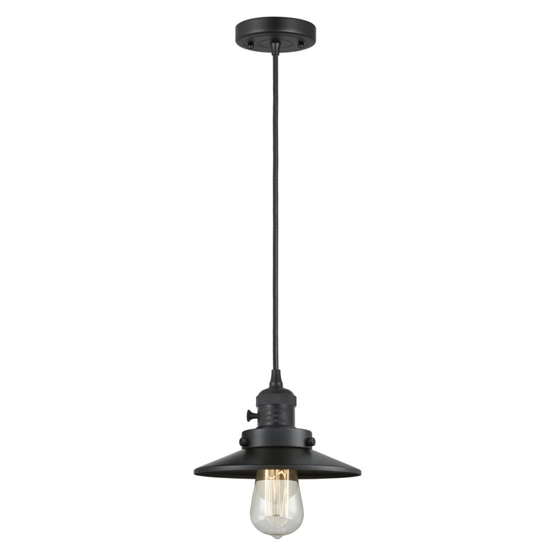 Mini-luminaire suspendu à cordon de 8 po Franklin Restoration - Krysia - Interrupteur marche / arrêt - Ampoule non incluse