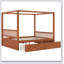 Wooden Canopy Bed With Storage Drawers-403243035-403243034