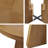 44” Diameter Round Dining Table – Pecan Wood Veneer with Unique Flipped Grain Pattern, Open X-Base, Seats 4-6