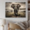 «Afrique Elephants Grace», reproduction sur toile