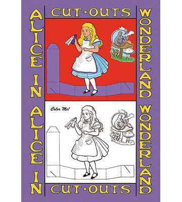 «Alice in Wonderland Drink Me Color Me» par John Tenniel, affiche vintage