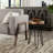 Azzole Solid Wood Top End Table