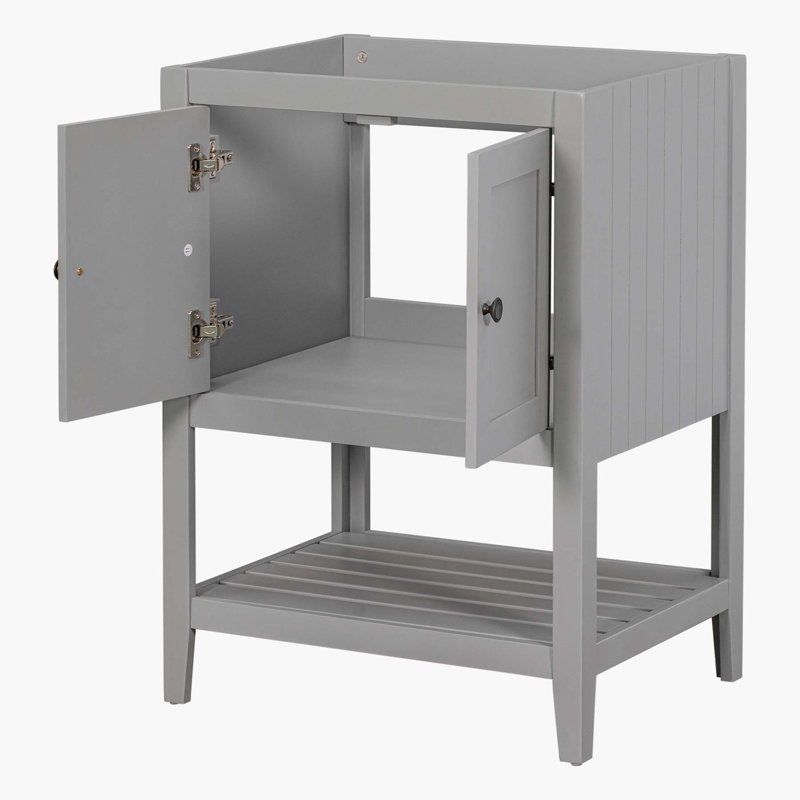 Charmant meuble-lavabo en bois massif avec rangement spacieux