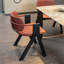 Chaise d'appoint noire et rouge à dossier solide (ensemble de 2)