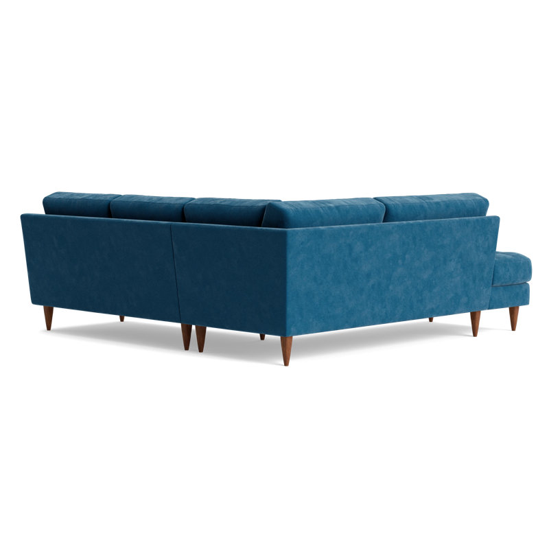 MCM Sectional, Performance Velvet - Denim, Left Hand Facing