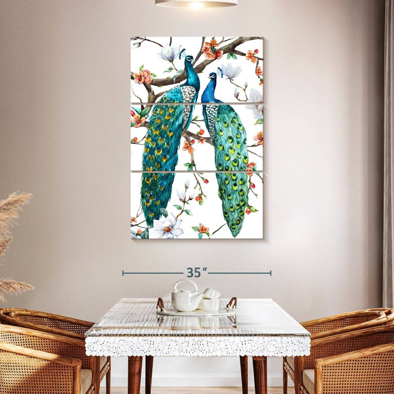 Brampt Paradise Birds I, 50" H x 32" W
