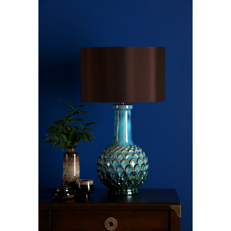 Edlyn Table Lamp Reactive Glaze Base Only, Blue