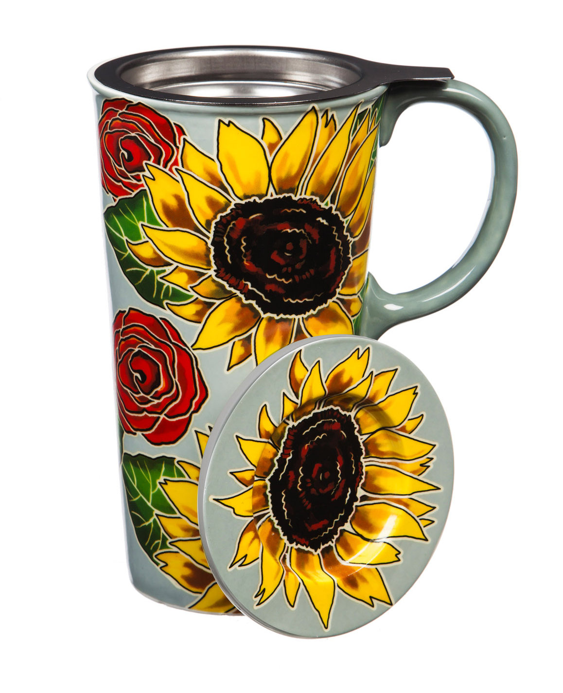 August Grove® Upper Strode Double Wall Insulated Ceramic Travel Mug