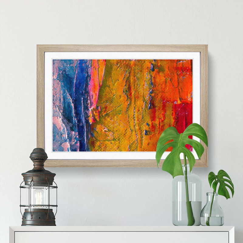 Abstract Vol.381 by S.Johnson - Framed Print, Oak Framed, 33cm H x 45cm W x 2cm D
