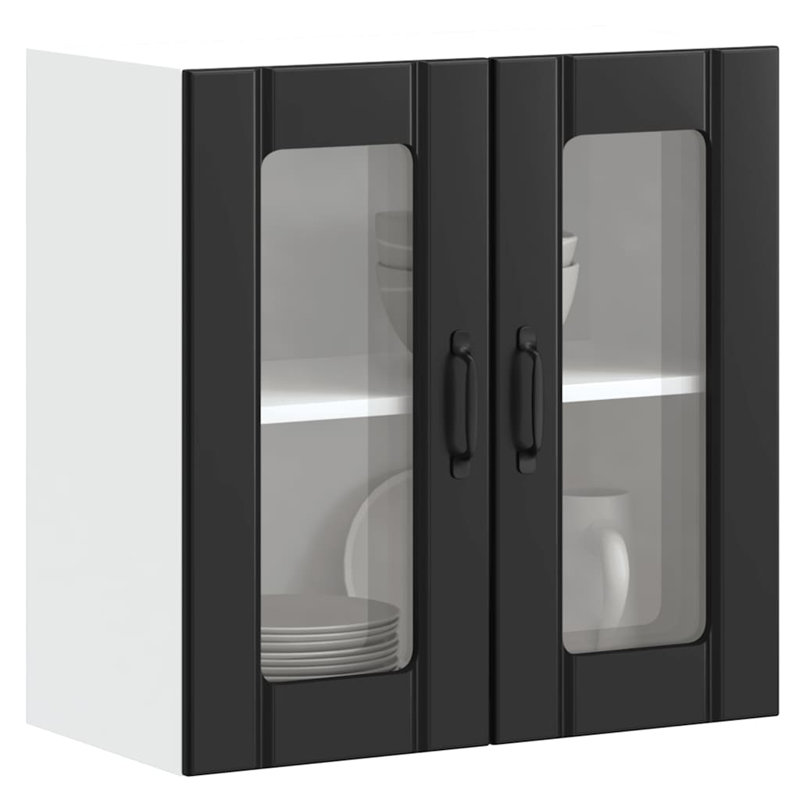 Armoire murale vidaXL, H 23,62 po x l 23,62 po x P 12,20 po, Noir