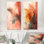 «Terracotta Palm Vibes I - Coastal Large», ensemble de 2 reproductions d'art mural en métal
