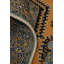 Tapis oriental indien à motif géométrique orange 4 x 6
