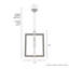 Luminaire suspendu géométrique à 1 lumière Woodburn-74777761